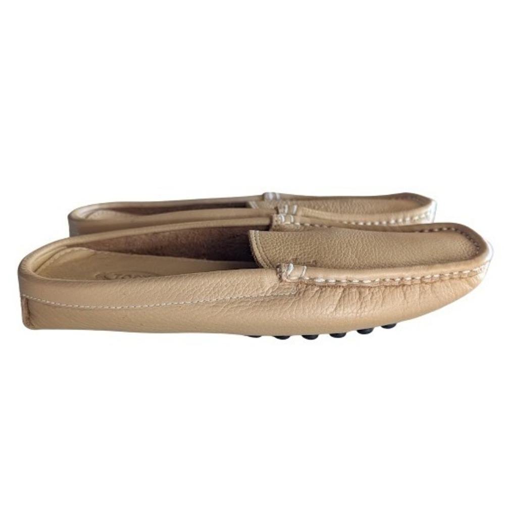 Tods Gommino Tan Pebbled Leather Mule Loafers Italian 3326-37 Womens 37 - Picture 4 of 9